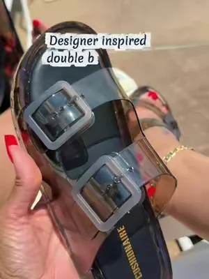 The viral double buckle jelly platform sandals you'll wear from the pool to dinner. ☀️ They look designer, feel comfortable, and are surprisingly affordable. Your go-to summer sandal. #JellySandals #PlatformSandals #SummerShoes #VacationStyle #ResortWear 