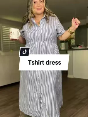 T shirt dress of all t shirt dresses #plussize #summerdress 