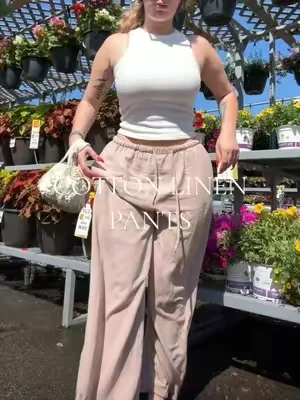 My current favesssss #dealsforyoudays #summerclothes #flowypants #linenpants #womensclothing 