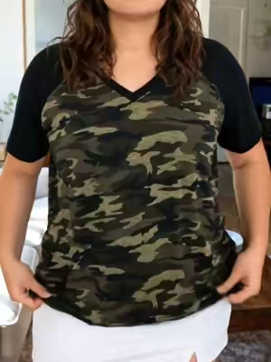 #bloomchic #plussize #camouflage #tshirt for Women (M-6X) – #fyppp 