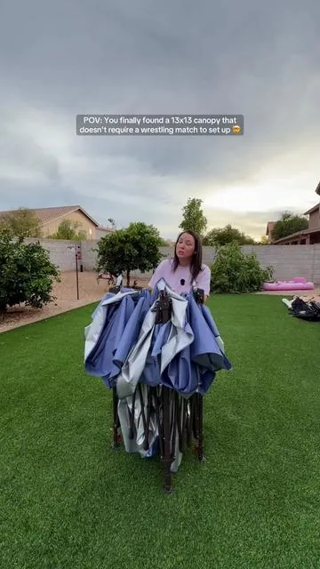 POV: You finally found a 13x13 canopy that doesn't require a wrestling match to set up 🤯 Summer is way too hot to be fighting with complicated tent poles ☀️ If you need massive shade fast, this PHIVILLA 13x13ft Pop-Up Canopy is the ultimate upgrade. Why everyone is grabbing this right now:  Massive Shade: Covers a full 169 sq. ft to keep the whole family cool.  Instant Setup: True folding design means no headaches and no missing parts.  Travel Ready: Comes with a heavy-duty roller bag to easily take to the beach, park, or backyard. #canopy #outdoor #campinggear #tiktokshopcreatorpicks #DealsForYouDays 