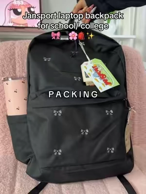 Holds all the school/ college essentials 🤩🎒 Need every color! ✨ #jansport #backpack #schoolbackpack #collegebackpack #tiktokshopbacktoschool 