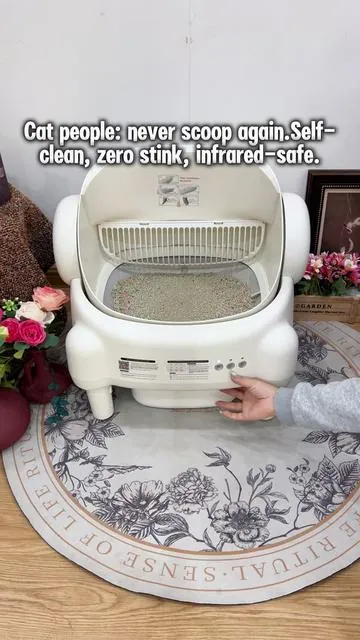 Cat people: never scoop again. Self-clean, zero stink, infrared-safe.#homeupgrades #automaticlitterbox #summerwins #cleantok #dealsforyoudays 