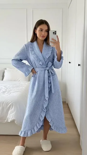 Must have bathrobe loungewear! #bathrobe #loungewear #fyp #nightgown #ootd 
