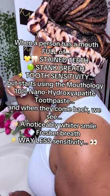 Trying the Mouthology 10% Nano-Hydroxyapatite Toothpaste. Have you made the switch yet? 🦷✨ @Mouthology  #LocdWithBlu #Mouthology #NanoHydroxyapatite #Toothpaste #OralCare