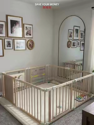 Loveee that it’s foldable & you can make it whatever shape you want for your space !! 🧸 #Baby #BabyPlay #BabyRegistry #BabyMustHaves #Playpen 