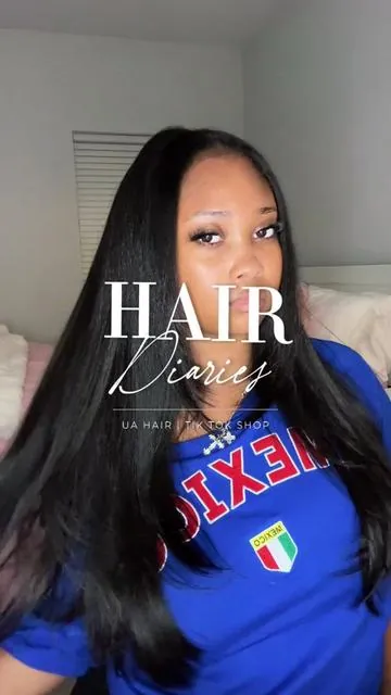 the most gorgeous v part I've ever put on!!! straight out of the box @UA HAIR #hairtok #vpartwig #blackgirlhair #protectivestyles #layers 