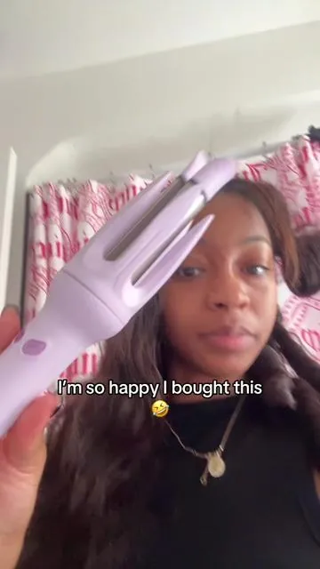I can finally curl my hair whenever I wat without help 🥲 #haircurler #fyp #foryoupage #prettygirl #quickweave 
