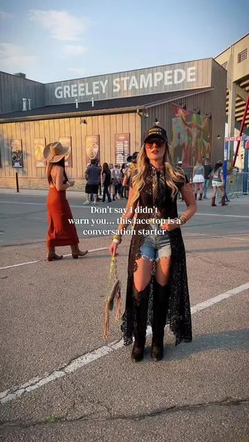 I’m 5’2” 110# 27.5 ”waist 37.5” hips Sz:S  This boho long lace top is the statement piece that does all the work for you. Grab the matching set for the full head-turning look, or get the top on its own and style it with denim shorts, jeans, or over a swimsuit. Perfect for country concerts, festivals, vacations, and anyone who likes their western fashion with a little extra drama.  #westernfashion #nfrfashion #countryconcertoutfit #lacetop #TikTokShopSummerTurnUp  @Likemychoice Global thank you for gifting this to try 