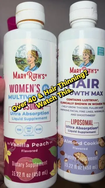 They finally paired these two together ! It’s such an easy way to support both your daily wellness and your hair routine after 40! Use code MARYANNIE at checkout to save even more 💜@MaryRuth's #maryruthsorganics #hairgrowthmax #womenshealth #perimenopause #healthyhair 