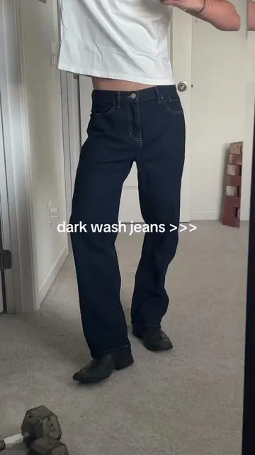 needed something other than light wash finally #jeans #darkwashjeans #style #ootd #pants 