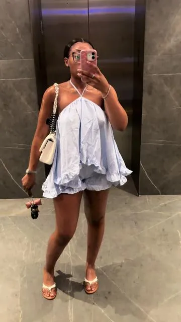 I love a cute outfit 🤍 #affordablefashion #twopieceset #beachoutfit #greece 