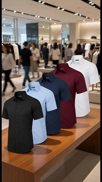 Paquete de 5 camisas de vestir elásticas de manga corta para hombre (tallas, de la S a la 3XL) #Men #5Pack #Short #Sleeve #Stre 