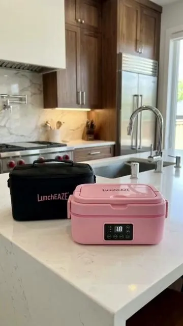 LunchEAZE Junior Kids Electric Lunch Box, Cordless Battery Powered Food Warmer for School, Child Safety Certified & BPA-Free, Automatic Self-Heating Container with Insulated Bag, 600mL #LunchEAZE  #Junior  #Kids  #Electric  #lunchbox 