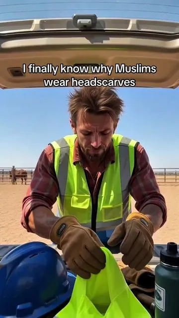 I finally know why Muslims wear headscarves#summerwins #weeklydeals #hardhat #sunshade #scarf 