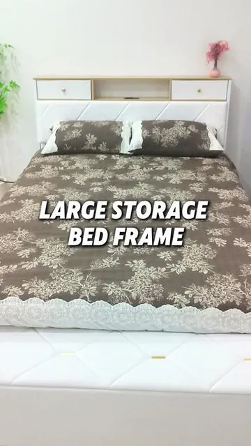 Transform Your Ordinary Bedroom With Multi Storage Bed Frame Hot Sale Running Right Now #BedroomOrganization #LargeCapacityBedFrame #ContemporaryHomeStyle #SpaceOptimizationTips #AffordableBedroomFinds