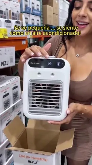 Gracias a este mini aire acondicionado ya no paso más calor en verano#minicoolers #miniaircooler #coolingfan#SummerWins #DealsforYouDays 