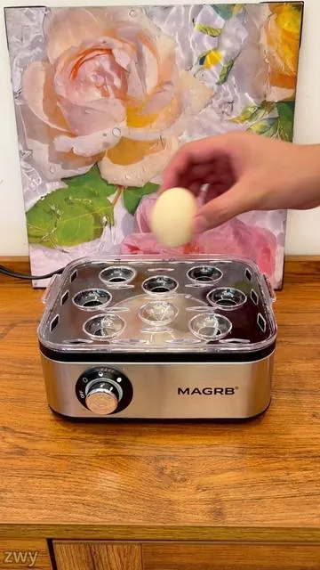 Perfect boiled eggs in minutes, no boiled water, no guessing how long 😳 #eggs #boiledegg #eggboil #eggcooker #kitchen