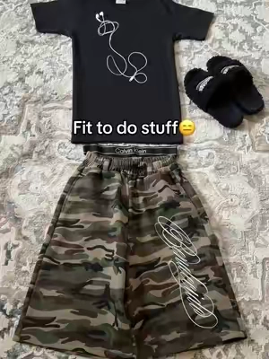 #fyp#ootd#baggyfit#camo 