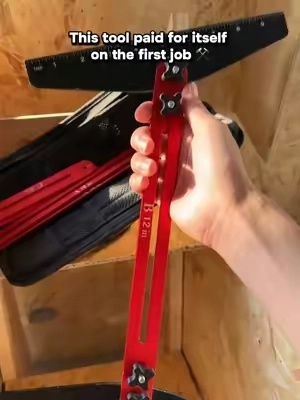 Take the guesswork out of stair fitting. This adjustable stair tread template captures exact angles and irregular shapes, helping you make accurate cuts for stairs, shelves, and custom woodworking projects.#StairTreadTool #Woodworking #Carpentry #MeasuringTool #TikTokMadeMeBuyIt 