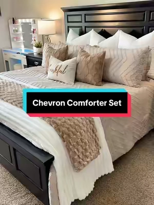 This should be the regular king size! But I got oversized king (120x98) in oatmeal! #bedding #beddingset #comforter #comforterset #neutralbedding 