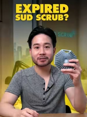 Friendly reminder: your Sud Scrub isn’t immortal 😅 #SudScrub #BodyCare #ShowerRoutine
