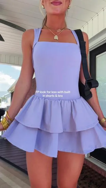 this color 🤩🤩 #tennisdress #freepeopleinspired #lookforless #summervibes #summerootd 