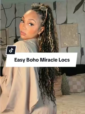 Miracle Knots Boho Faux Locs #miracleknots #bohofauxlocs #fauxlocs #boholocs #miraclelocs @ISEEHAIR 