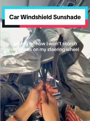 Replying to @belles.lucky A hot car necessity for summer🙂‍↕️#windshieldsunshade #sunshade #caraccessories #summeressentials #carsunshade