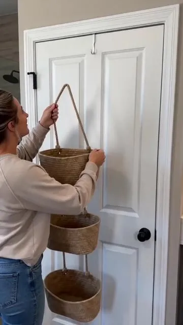 Say goodbye to clutter with this smart storage solution! ✨ Our 3-Tier Woven Cotton & Jute Basket is perfect for creating extra space in any room. Easily organize diapers and toys in the nursery, or use it as a stylish storage organizer in your bathroom. It's versatile – hang it over the door or mount it on the wall! Get yours and simplify your busy routine. #homestorage #nurserydecor #DealsForYouDays #AIGC #Moras