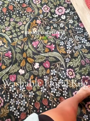 this stunning rug at this price?! It’s giving whimsical. Easiest add to cart. #washablerug #arearug #floralrug #washablerugs 