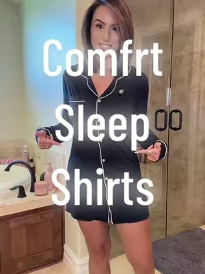 Ohhhh this one is good! No pants required 👏🏼 love pajamas but nothing hits like wear a t shirt to bed and this one combines the two! Best of both worlds! @Comfrt #comfrt #comfrtpajamas #comfrtpjs #pajamas #sleepdress 