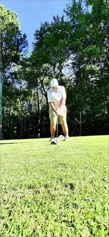 Almost got kicked off the course because our bass was playing too high 🐟 (not what you think)  @MILESEEY Golf & Gear  #golf #golfgps #rangefinder #tiktokgolf #cartpathonly 