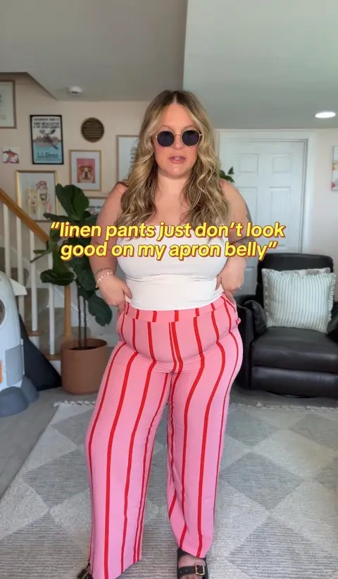 I’m 5’7 size 16 and wearing xxl in all of these styles. Perfect summer pants for girls who don’t like wearing shorts every day! #plussizefashion #plussize #midsize #midsizeoutfits #linenpants 