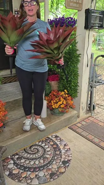 Artificial plants are one of my favorite ways to keep my porch looking full and colorful without the watering, wilting, or constant upkeep. Whether you're decorating your front porch, patio, hanging baskets, or planters, these are an easy way to add beautiful color that lasts all season. #Weeklydeals  #summerwins  #artificialflowers  #plants  #gardendecor 