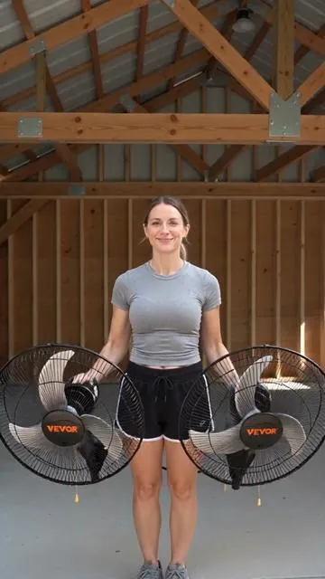 This oscillating fan will save your summer 🔥➡️❄️ #vevor #fan #wallmountfan #outdoorfan #oscillatingfan 