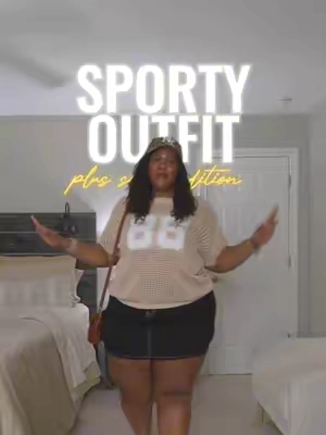 Sporty but make it cute 🤎⚾️ This is the kind of outfit I throw on when I want to be comfortable without looking like I just rolled out of bed. ✨ Breathable knit jersey top ✨ Stretchy denim mini skirt ✨ White sneakers to keep it casual ✨ Leopard hat + crossbody = the finishing touch For reference, I’m 5’9” and 325 lbs. Everything (including the accessories) is linked in the TikTok Shop. Tap the orange cart to shop! 🛒 #sportystyle #everydaystyle #plussizefashion #plussizeoutfit #denimskirt  