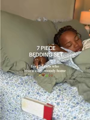 7 piece bedding set with pocket sheets!! Say no more😍🤎✨ #cozyhome #beddingset #cozybedroom #softbedding 