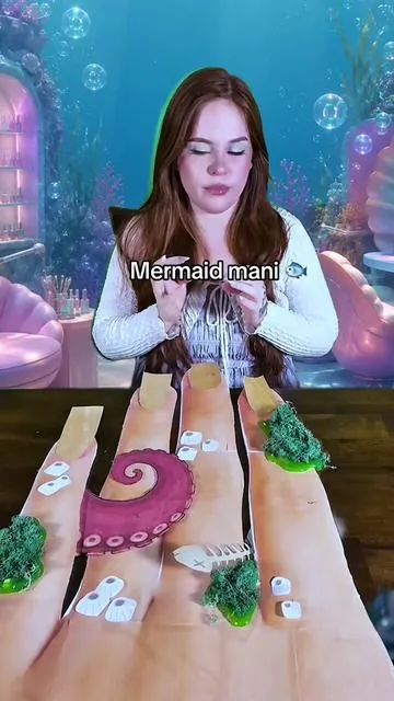 Mermaid makeover 💗 🐟 #asmr 