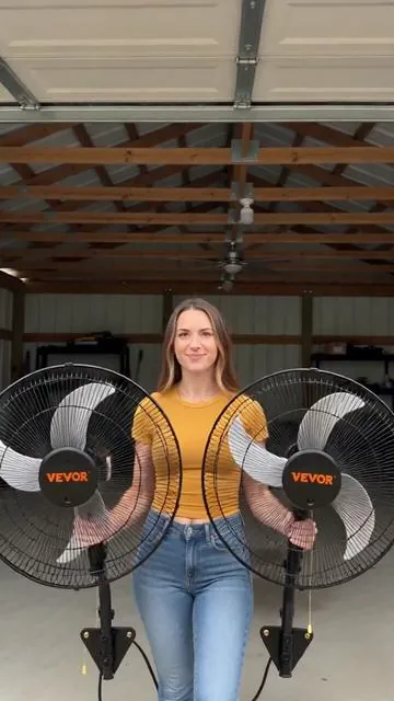 Say goodbye to the heat. Stay cool with this wall mount fan. 🌬️ #vevor #fan #wallmountfan #outdoorfan #oscillatingfan 