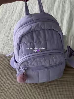 Obsessed with this mini bag💜💫#minibag #cutebag #backpack #whatsinmybag #minibackpack 