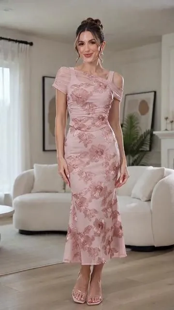 Women's Spring Summer Mesh Floral Embroidered Waistcoat & Mermaid Long Dress Set, Elegant Party Gown, Light Mature Style, 2-Piece Fitted Dress #أزياء_صيفية_لطيفة #curvytwopieceset #summertwopieceset #weddingdressfromshein #women2piecesets #lacepjsets #weddingsets #maxifloraldress #prom2026dress #2pieceswimsuits