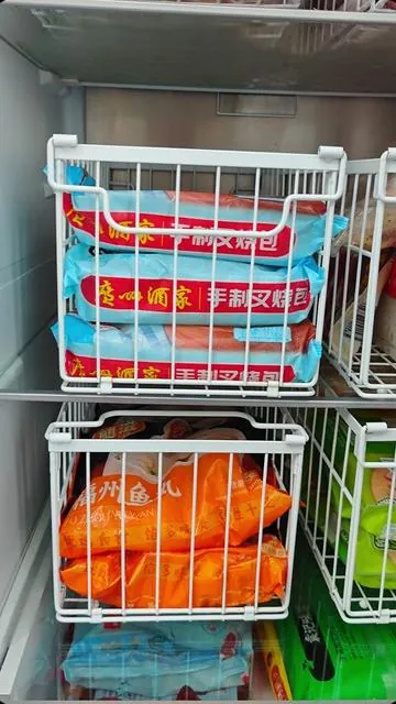 4-Pack Stackable Wire Freezer Baskets for Chest Freezer, Large Deep Freezer Organizer Bins with Handles.Fits 5-7 Cu.Ft #freezerbasket #tiktokmademebuyit #amazonfinds #freezerorganizerbins 