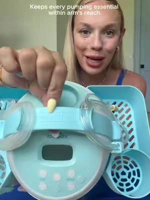 Pumping just got so much easier! This pumping caddy keeps every single supply organized in one spot so you’re not hunting for flanges, valves, or membranes at 3am ever again. Roll it from room to room and pump wherever life takes you as a busy mom. If you’re a pumping mama, this is the game changer you didn’t know you needed. #PumpingMom #ExclusivelyPumping #SpectraPump #PumpingLife #BreastfeedingJourney @DairyDockShop 