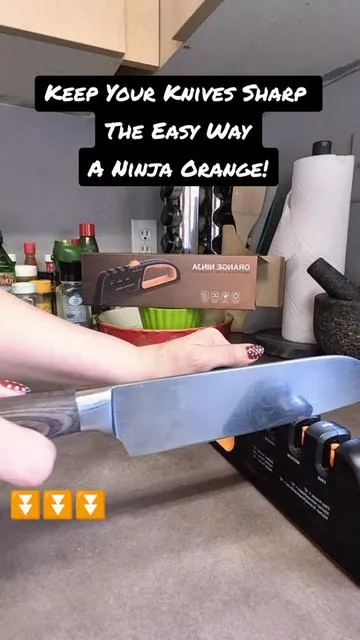 #knifesharpening  #kitchengadgets #kitchenessentials #summerwins  #orangeninja 