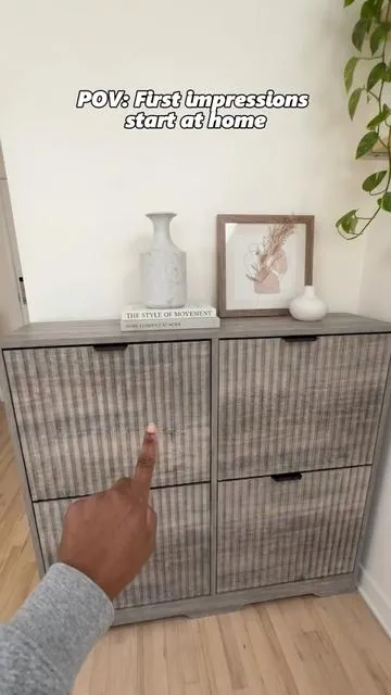 Everything hides behind one cabinet #furniture #livingmybestlife #livingroomdecor #bedroom #cabinet 