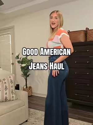 Good American Jean Haul 👖  Should I keep the first pair?  #jeans #goodamerican #goodamericanjeans #bluejeans #tiktokshopsummersale @GOOD AMERICAN 