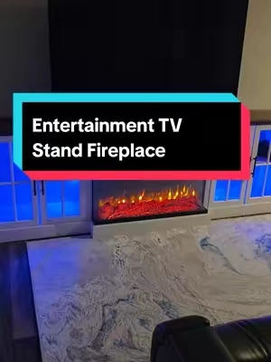 Upgrade your living room with this fireplace TV stand that combines generous storage with the cozy look of a built-in electric fireplace. Designed to fit large TVs, it features spacious cabinets and shelving to keep your media devices, game consoles, and accessories organized while adding a stylish centerpiece to your space. #FireplaceTVStand #EntertainmentCenter #LivingRoomDecor #HomeFurniture #ElectricFireplace 