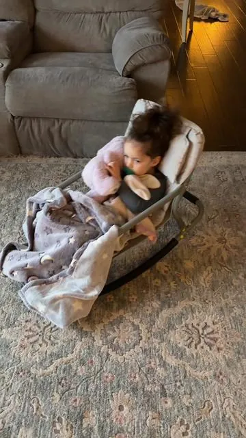 They’re finally back in stock! My favorite sensory rocking chair ☺️ #sensoryplay #autism #specialneedsmom #occupationaltherapy 