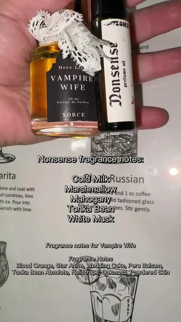 Scent combo of the day today is Vampire Wife by @Sorce and Nonsense perfume oil from @Zomething Strange! #scentoftheday #sotd #scentcombo #perfumeoil #fragrancetiktok 